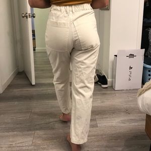 Big bus press cropped cream pant